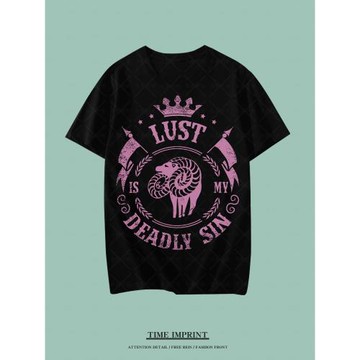 春夏七宗罪短袖T恤夏季男士七大罪上衣二次元痛衣速干打底衫大碼