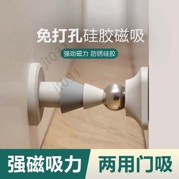 【臺灣出貨】創意門擋 免打孔靜音門吸門檔門阻 防風防撞門塞門碰阻門器 強磁地吸