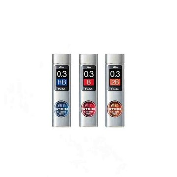 【Pentel 飛龍】Ain STEIN 自動鉛筆芯 HB/B/2B 0.3mm 12筒/盒 C273