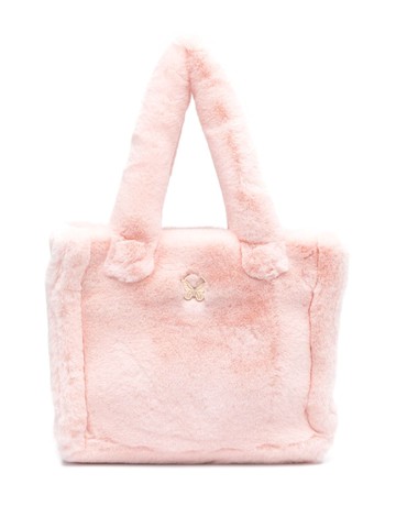 Blugirl - faux-shearling tote bag - women - Polyester/Polyester - One Size - Pink