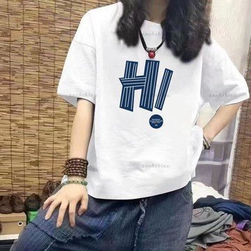 優質T桖100%純棉 美式復古上衣 短袖T恤女 短袖上衣 oversizeT恤 寬鬆百搭上衣 圓領上衣 印花 T恤女短袖