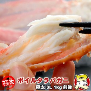 タラバガニ足 ボイル 極太 3L 1kg前後 身入り抜群 送料無料 ※沖縄は別途送料加算