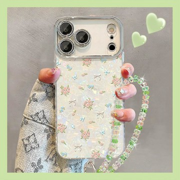 ins碎花蝴蝶結適用iphone17promax蘋果手機殼16夏日15小清新14/13
