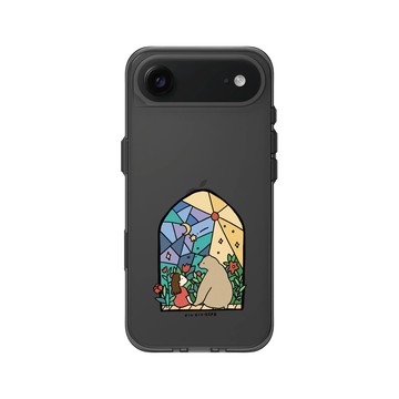 iPhone Air Clear (相機按鈕) 酷墨灰 - 咻咻熊 XiuXiubear - 窗裡的日月