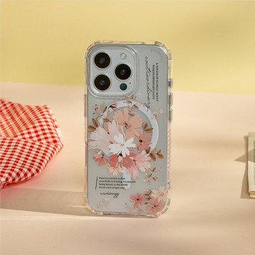 wwiinngg杏桃花茶抗黃防摔MagSafe iPhone手機殼
