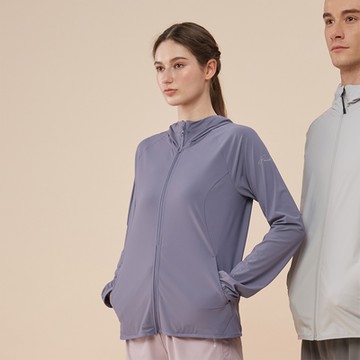 GIORDANO 女裝冰涼感抗UV防曬連帽外套 G-MOTION系列 - 66 花崗岩藍