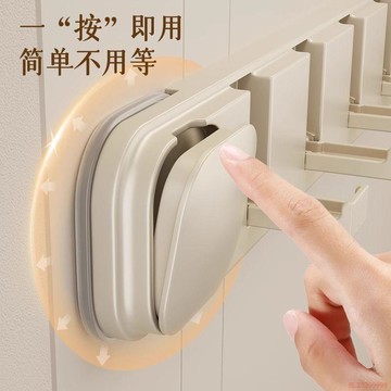 闆娘推薦🌈吸盤免打孔門後隱藏式掛衣鉤強力承重壁掛入戶門收納置物架壁掛