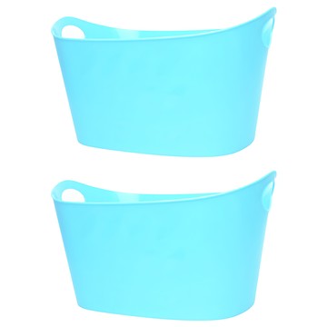 KEYWAY 聯府 歡樂置物籃 收納籃 9.8L  藍色  2組