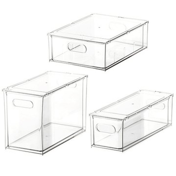 冰箱收納盒 透明收納盒 透明儲物盒 抽屜收納盒 無印收納盒 可疊加 透明盒 冰箱置物盒 抽屜盒 廚房置物架