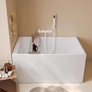 免運 附發票 超低價 工廠直銷 亞克力加深一體浴缸無縫設計迷你酒店浴缸500kg承重 快速發貨