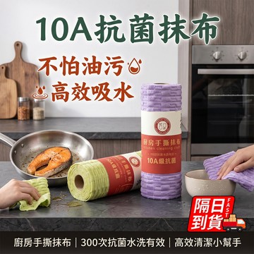 10A抗菌抹布 隔日到貨 手撕抹布 加厚  吸水抹布 洗碗巾 擦拭布 洗碗布 懶人抹布 百潔布 廚房抹布 xQJ3309