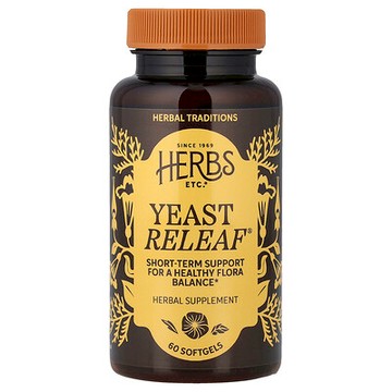 Herbs Etc., Yeast ReLeaf®，60 粒軟膠囊