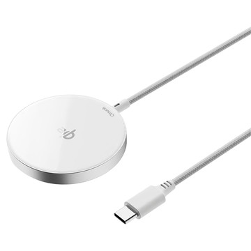 amuok 艾默克 極簡 mini Qi2 磁吸無線充電器 自帶線  1個  白色