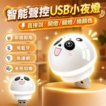 台灣現貨✨迷你小夜燈 USB燈 智能燈 小夜燈 聲控燈 智能語音燈 床頭燈 語音小夜燈  USB小夜燈 聲控夜燈