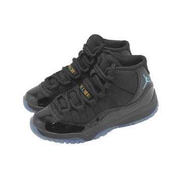 Nike 休閒鞋 Jordan 11 PS 中童 小朋友 黑 藍 Gamma Blue 喬丹 AJ11 378039-047