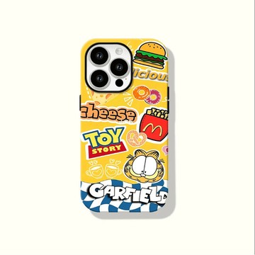 漢堡加菲貓 菲林手機殼iPhone16Pro 適用iPhone15/14/13/12/11 Plus蘋果防摔殼