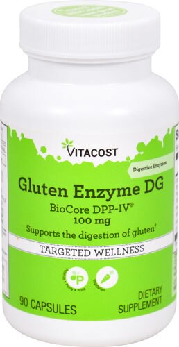 Vitacost Gluten Enzyme DG BioCore DPP-IV 100 mg - 90 Vegetarian Capsules