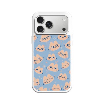 iPhone 17 Pro Max SolidX 白 - Jazlynn - 貓咪貼圖-藍色