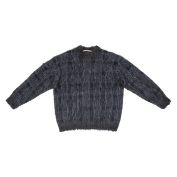 alexanderwang 加大款鳥眼提花格紋毛衣