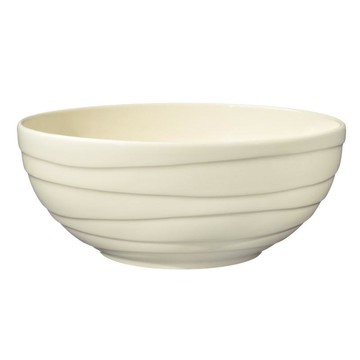 波浪紋設計白瓷沙拉碗24公分 JOW-BOWL24