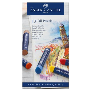 FABER-CASTELL 輝柏 油性粉彩條  12色  1盒