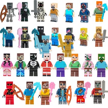 跨境直銷世界人偶積木批發兒童拼裝玩具專供外貿人仔套裝30只套裝