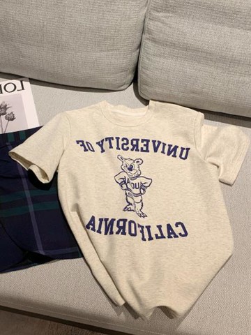 品牌清貨折扣商場專柜撤柜女裝清倉打底衫字母印花小熊短袖t恤女