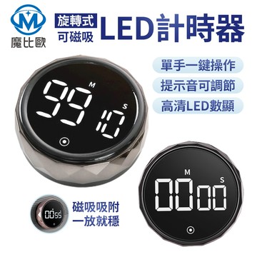 磁吸旋轉倒數計時器 led計時器 倒數器 磁吸計時器 烹飪 時間 閱讀 學習 旋轉計時器 電子計時器