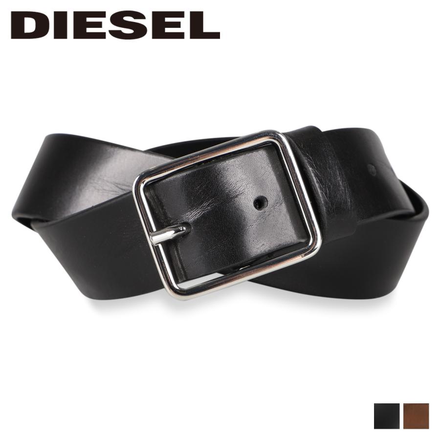 ディーゼル DIESEL ベルト メンズ B-STRAIGHT BELT ブラック ブラウン