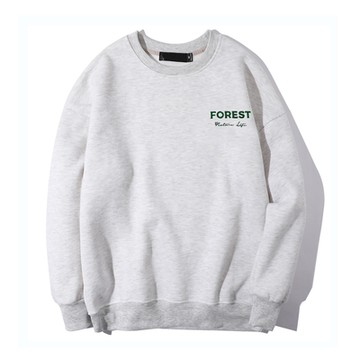 DITION 森林小鹿圖騰大學服 oversize長袖上衣 露營 保暖內刷毛