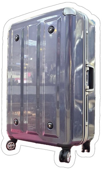 【買一送三】MOM JAPAN日本品牌 29吋 輕量化護角鋁框PC鏡面 行李箱/旅行箱 -方格藍