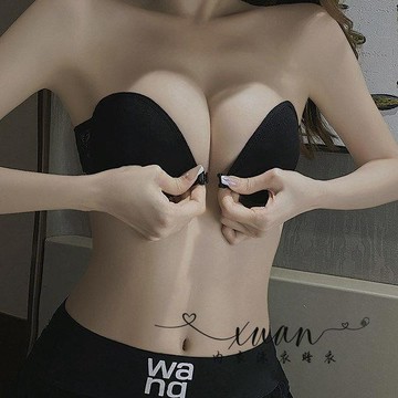 Xuan♥現貨秒發🔥內衣女  無肩帶防滑 隱形內衣 前扣內衣 小胸聚攏 夏季薄款 性感美背文胸