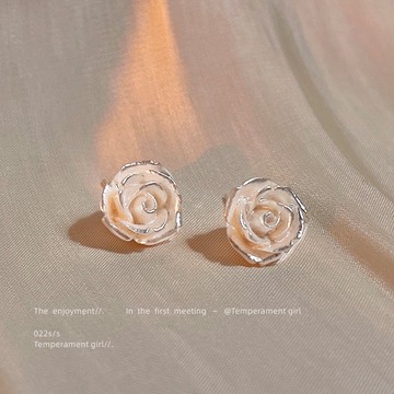 ▪NANA▪L44 日韓流行耳飾 S925銀針 小巧玫瑰花 耳針 耳環