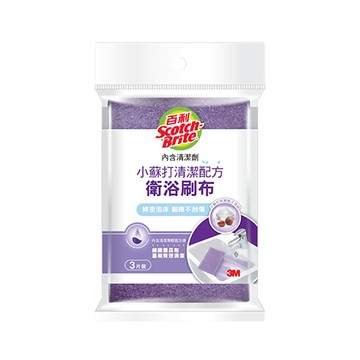 3M百利衛浴刷布含小蘇打清潔配方/3片裝/包