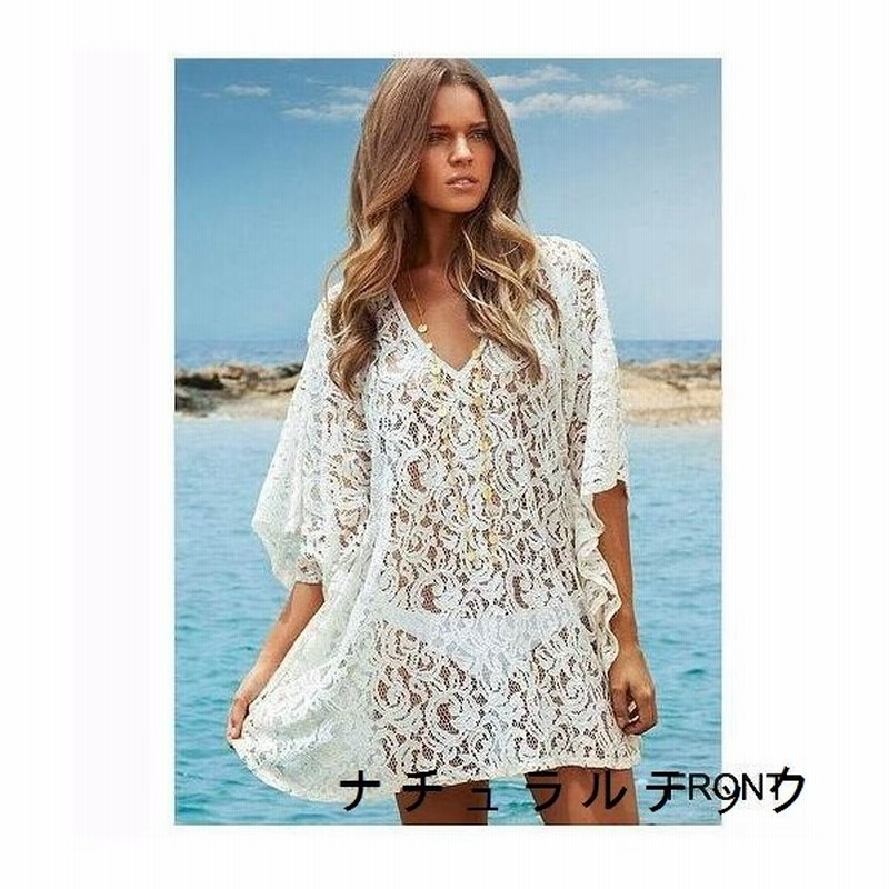 レディース ファッション 女性 かわいい 大人カジュアル トップス レース ブラウス 半袖 夏 レジャー ビーチ 外出 ホワイト 通販 Lineポイント最大get Lineショッピング