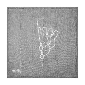 小禮堂 Miffy 米飛兔 棉質抹布3入組 (灰偷看款)