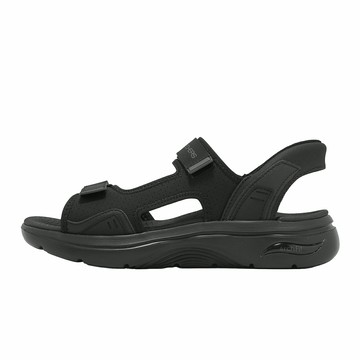 Skechers 涼拖鞋 Go Walk Arch Fit 2.0 Sandal 男鞋 黑 魔鬼氈 229391BBK