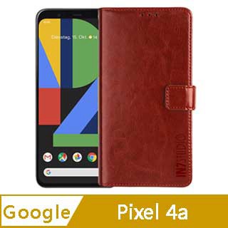 IN7 瘋馬紋 Google Pixel 4a 4G (5.81吋) 錢包式 磁扣側掀PU皮套 吊飾孔 手機皮套保護殼-棕色