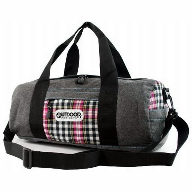 Outdoor Products アウトドアプロダクツ ネルチェック柄 ドラム ボストンバッグ Odq 02 12 グレー Grey Po10 通販 Lineポイント最大0 5 Get Lineショッピング