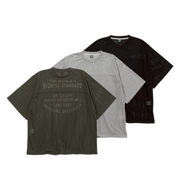 日本限定 寬鬆版網眼短袖上衣 (共3色) 橄欖綠-L號