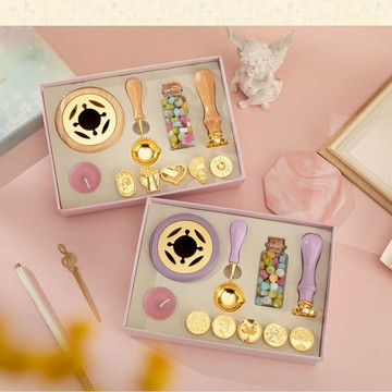 最佳禮物 櫻花火漆印章套裝組