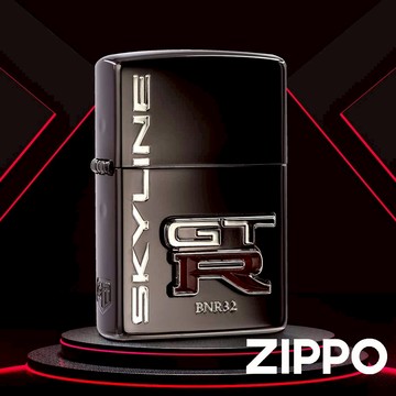 ZIPPO GT-R LOGO徽章(黑冰)防風打火機 日本設計 官方正版 現貨 限量 送禮 終身保固 ZA-5-206B
