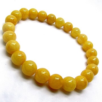 頂級帝王黃黃翡8mm 天然A貨翡翠玉石手珠手鍊AA59