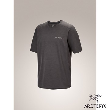 【Arcteryx 始祖鳥官方直營】男 Cormac ArcBird 快乾短袖圓領衫 雜黑