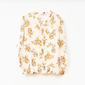 CLL巧玲瓏 浪漫乾花雪紡七分袖上衣 2833763