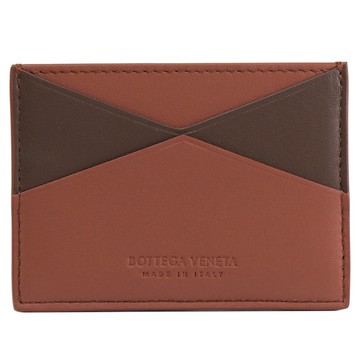 BOTTEGA VENETA 597976 小羊皮隨身名片卡夾.深咖/棕