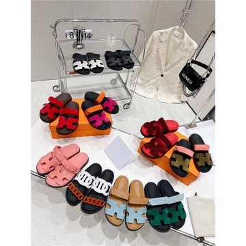 二舅鞋豬鼻子拖鞋厚底魔術貼24新款夏季外穿男女同款真皮一字拖鞋