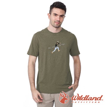 【wildland 荒野】男 山男孩機能快乾圓領短袖T恤『長春藤綠』0B01618 戶外 休閒 運動 露營 登山 吸濕 排汗 快乾 舒適