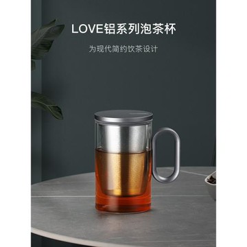 (免運)尚明玻璃泡茶杯男女辦公室個人專用水杯大容量帶蓋高檔茶水分離杯