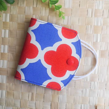 限量訂製款=口罩暫存套/口罩收納套=日本布料=十字窗花=胭脂(4色)